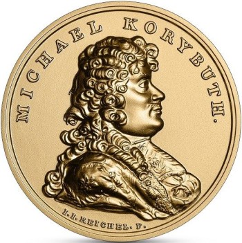 Rewers monety złotej z 2022 roku dedykowanej Janowi III Sobieskiemu